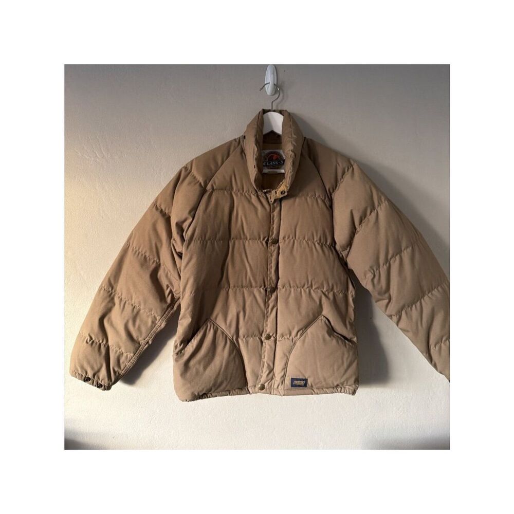 Vintage Class-5 Mens Zip Goose Down Puffer Jacket Small